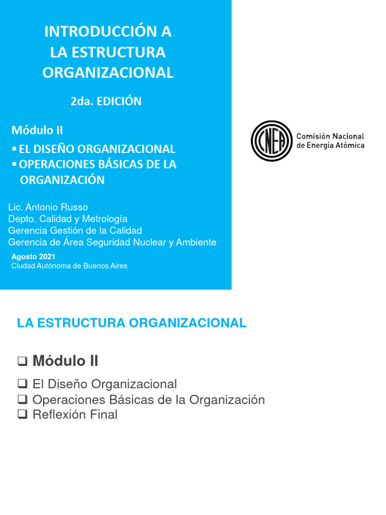 Módulo Ii La Estructura Organizacional 2da Edición Pdf Calidad