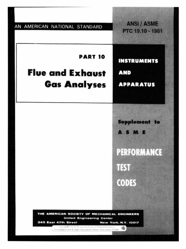 ASME PTC19-10_Flue Gas Analysis | PDF | Combustion | Boiler