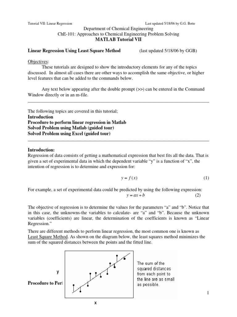 T8-Least Squares Regression | PDF | Errors And Residuals | Regression ...