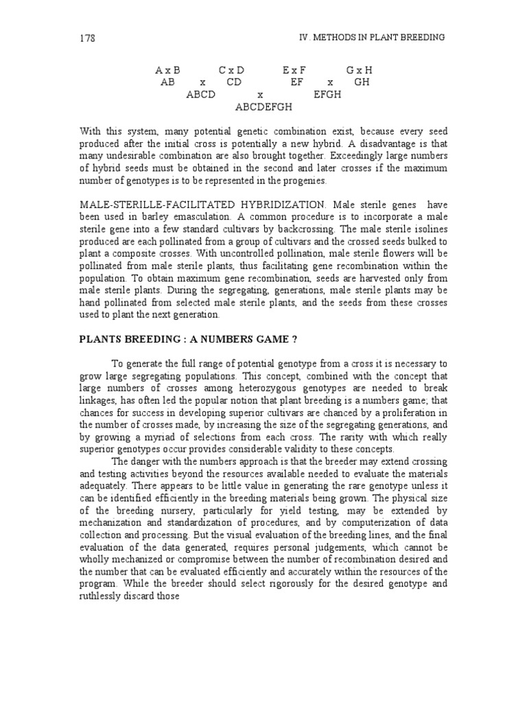 Plant Breeding Methods & Challenges | PDF | Plant Breeding ...