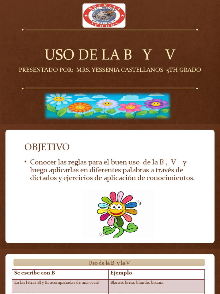 Uso de la B y V en Quinto de Primaria | PDF | Lingüística