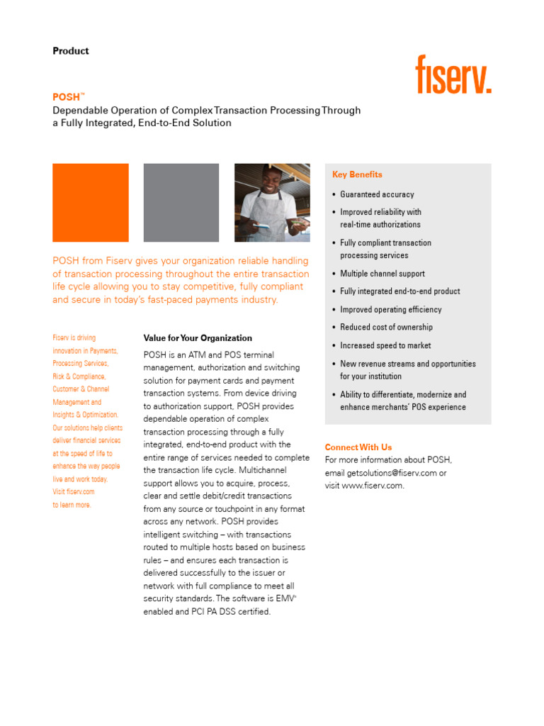 posh-brochure | PDF | Emv | Point Of Sale