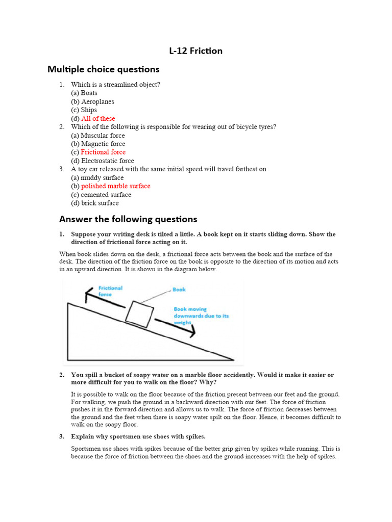 Chapter 12 | PDF | Friction | Force