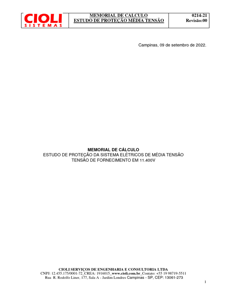 220909-sjf - 0214-21-Mmr-Estudo de Proteção - 00-200kw | PDF ...