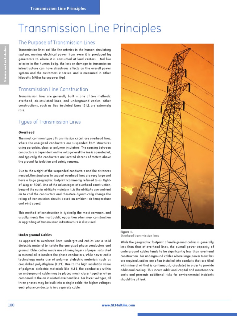 Transmission Line Principle PDF Electric Power Transmission
