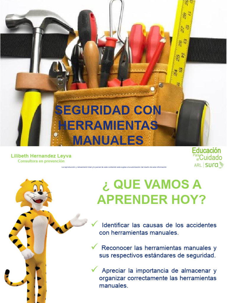 Seguridad en Herramientas Manuales | PDF | Tornillo | Herramientas