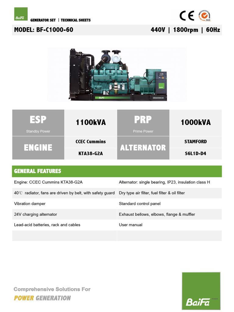 ESP PRP: Engine | PDF | Electric Generator | Engine Technology
