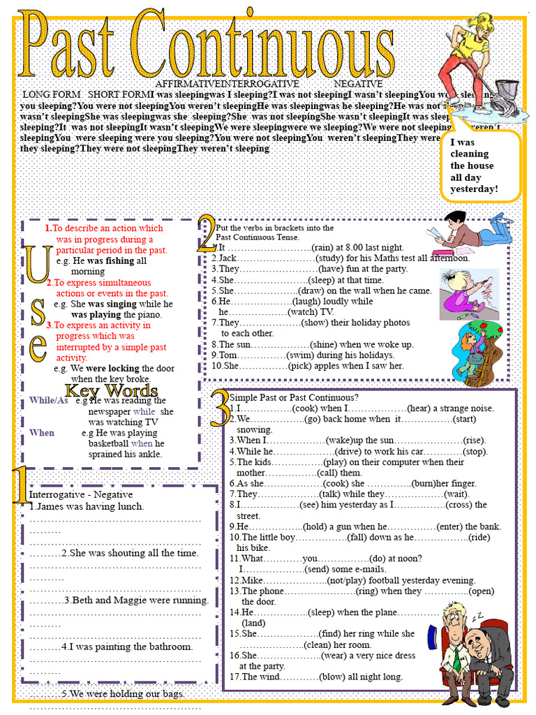 past continuous | PDF | Grammar | Linguistics