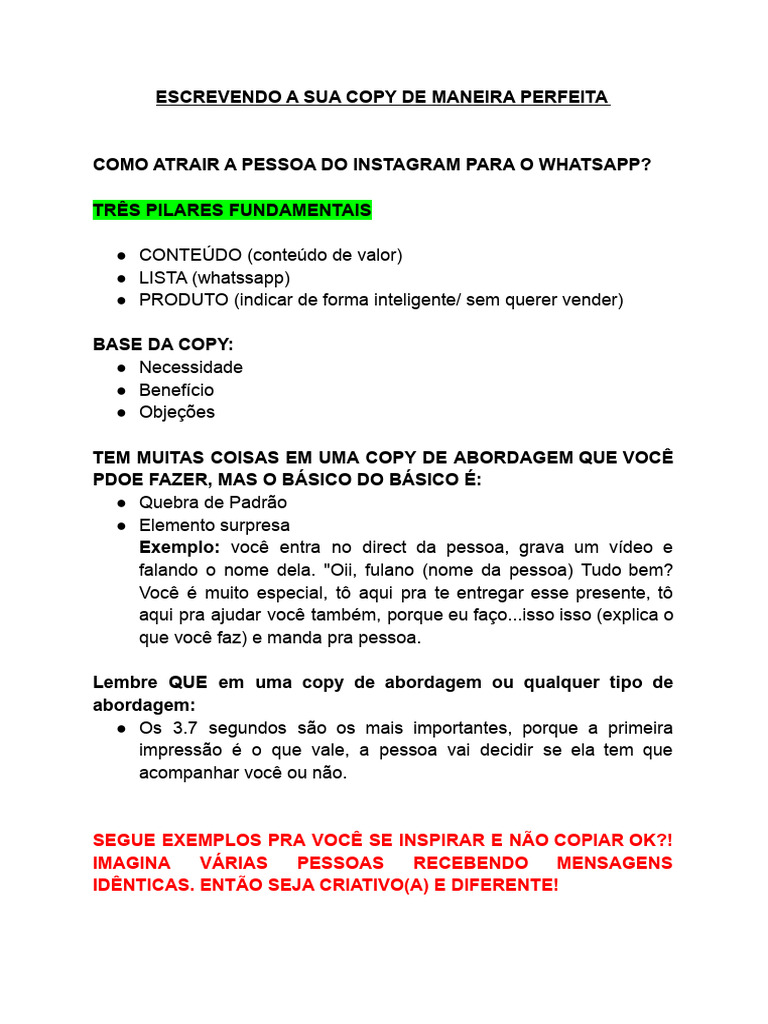 Criando Copy Eficaz para Vendas | PDF | Marketing | Mercado (economia)