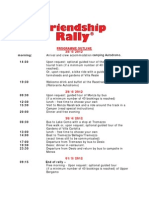 Programme and Booking Form.friendship Rally.monza.italy