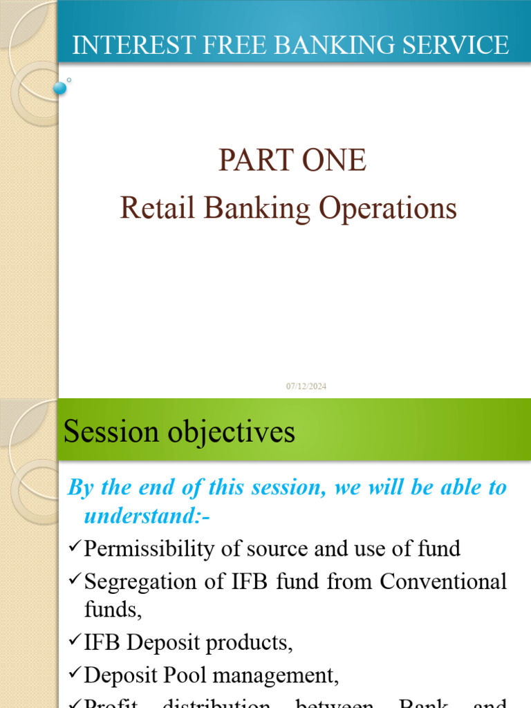 IFB Retail Operations | PDF | Banks | Deposit Account