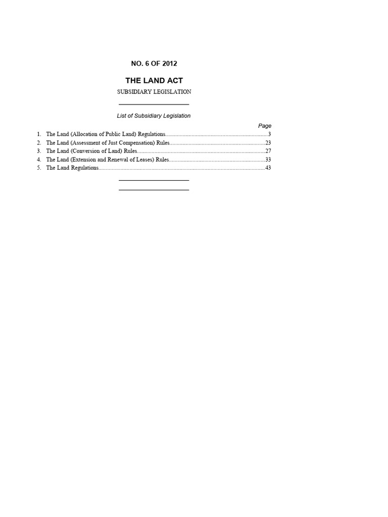Subsidiary Land Act | PDF | Auction