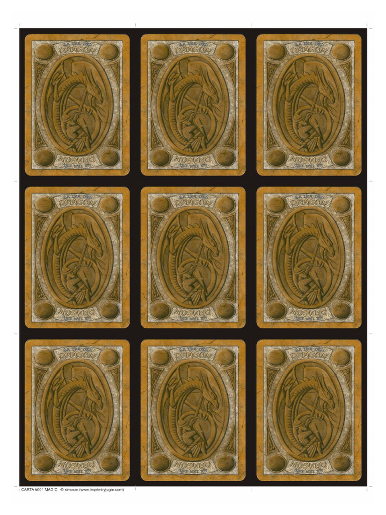 Reverso Cartas Opcion Borde Negro | PDF