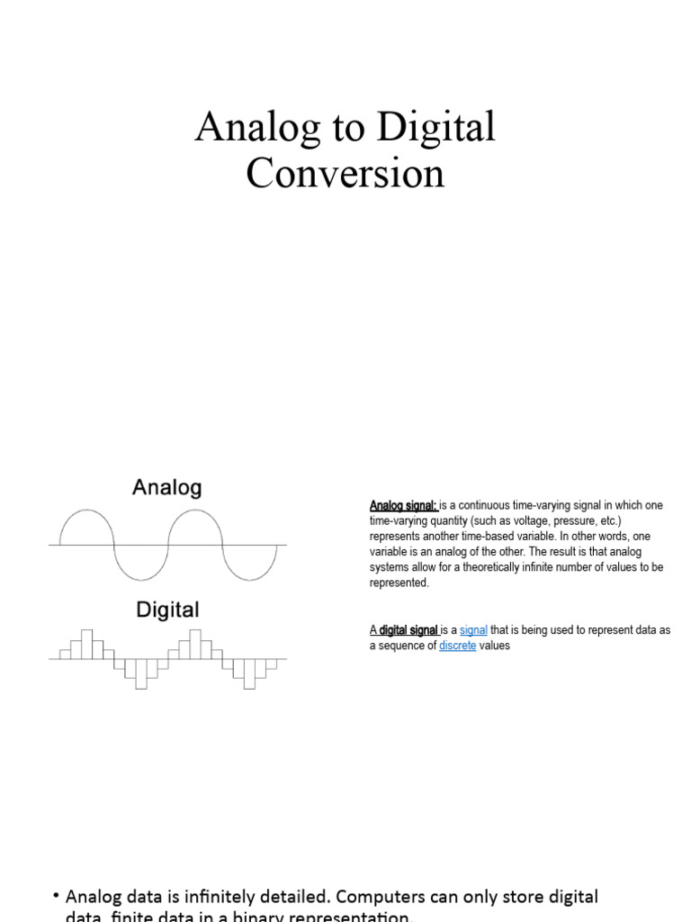 Analog to Digital Signal Conversion Guide | PDF | Teaching Methods ...