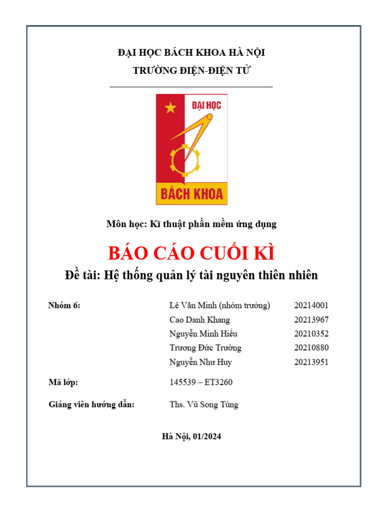 Báo cáo cuối kì - Kĩ thuật phần mềm - nhóm 6 - quản lý tài nguyên