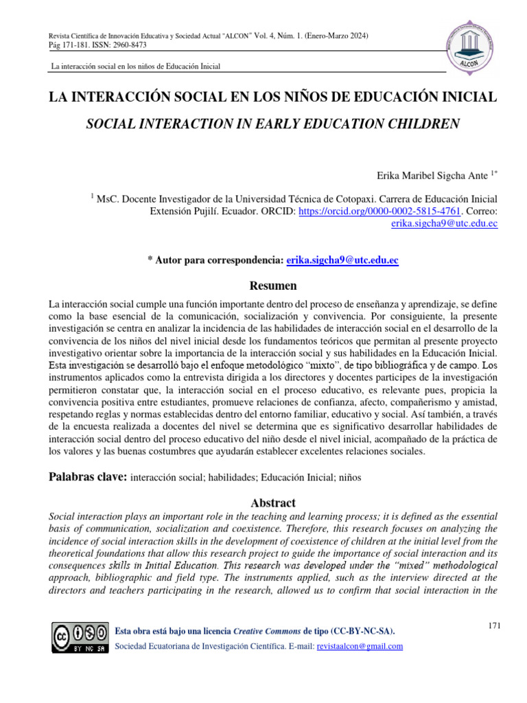 Importancia de la Interacción Social en Niños | PDF | Enseñando ...