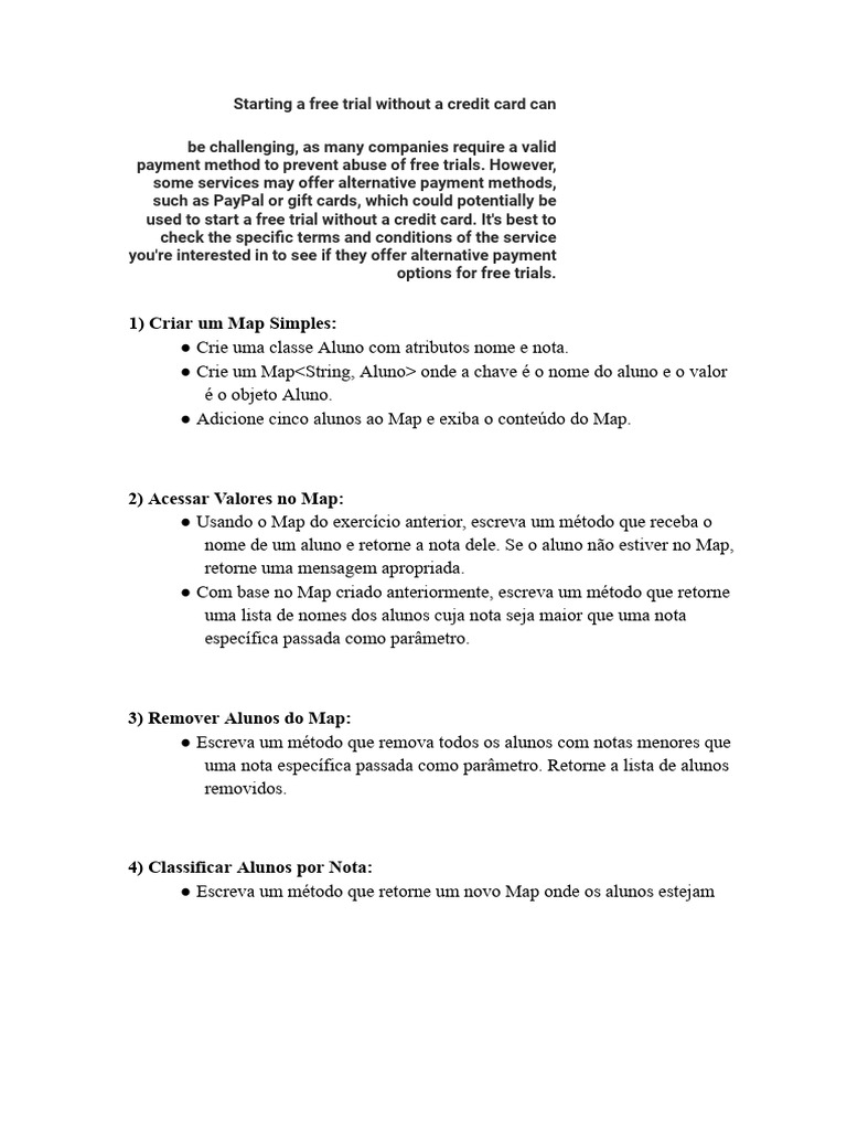 Credit map java prof exercicis para praticar pdf