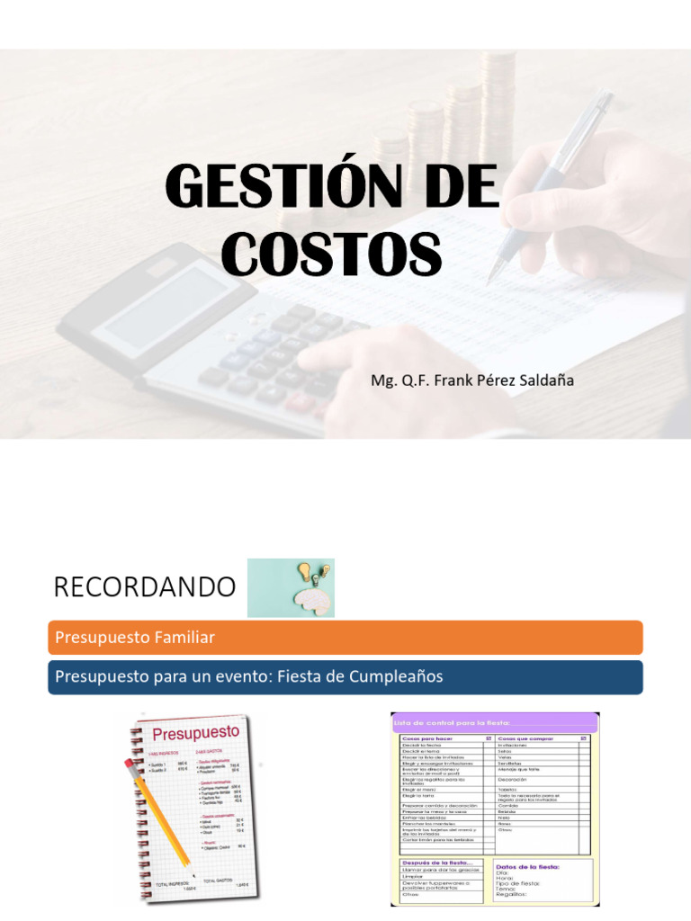 Técnicas de Gestión de Costos en Proyectos | PDF | Presupuesto
