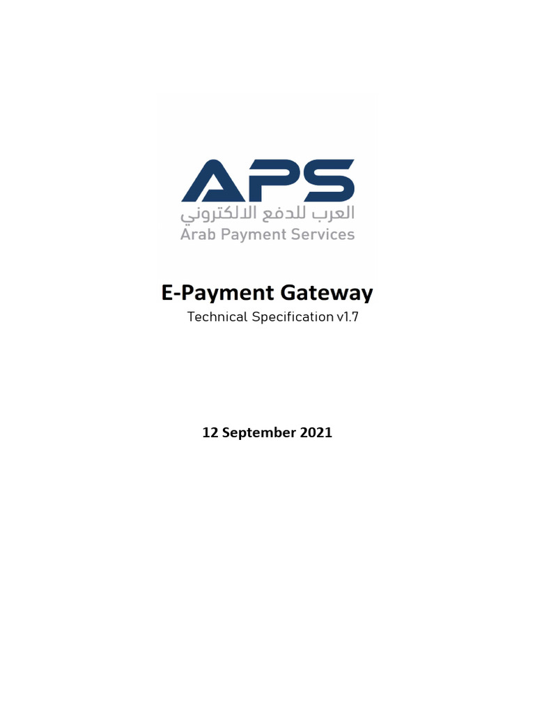 E-Payment Gateway Technical Specs v1.7 | PDF | Computing