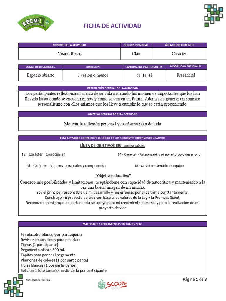 FICHA ReCME - Ejemplo | PDF