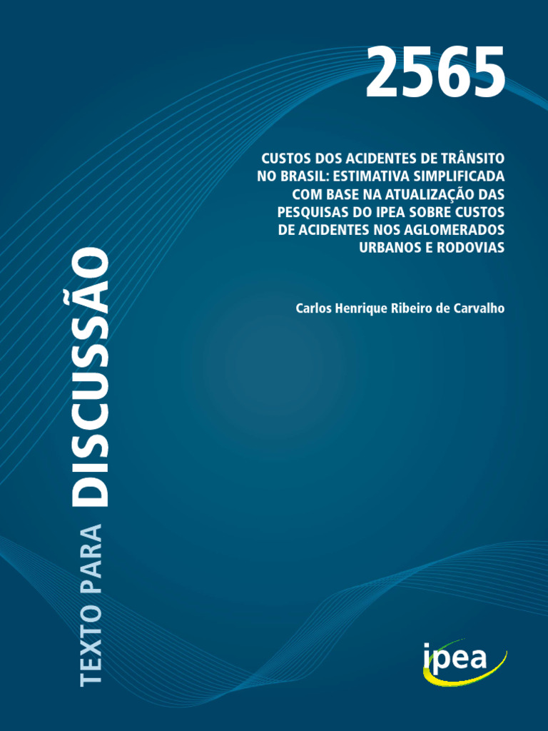 Custos De Acidentes De Trânsito No Brasil Pdf Tráfego Acidentes