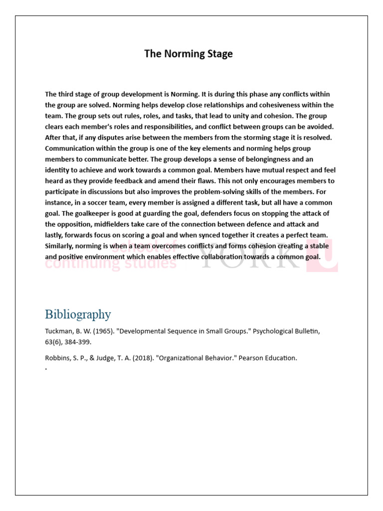 The Norming Stage | PDF | Career & Growth | Science & Mathematics