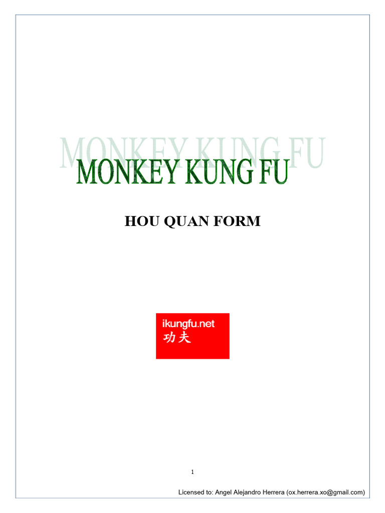 Monkey Kung Fu: Techniques and Forms | PDF | Chinese Martial Arts