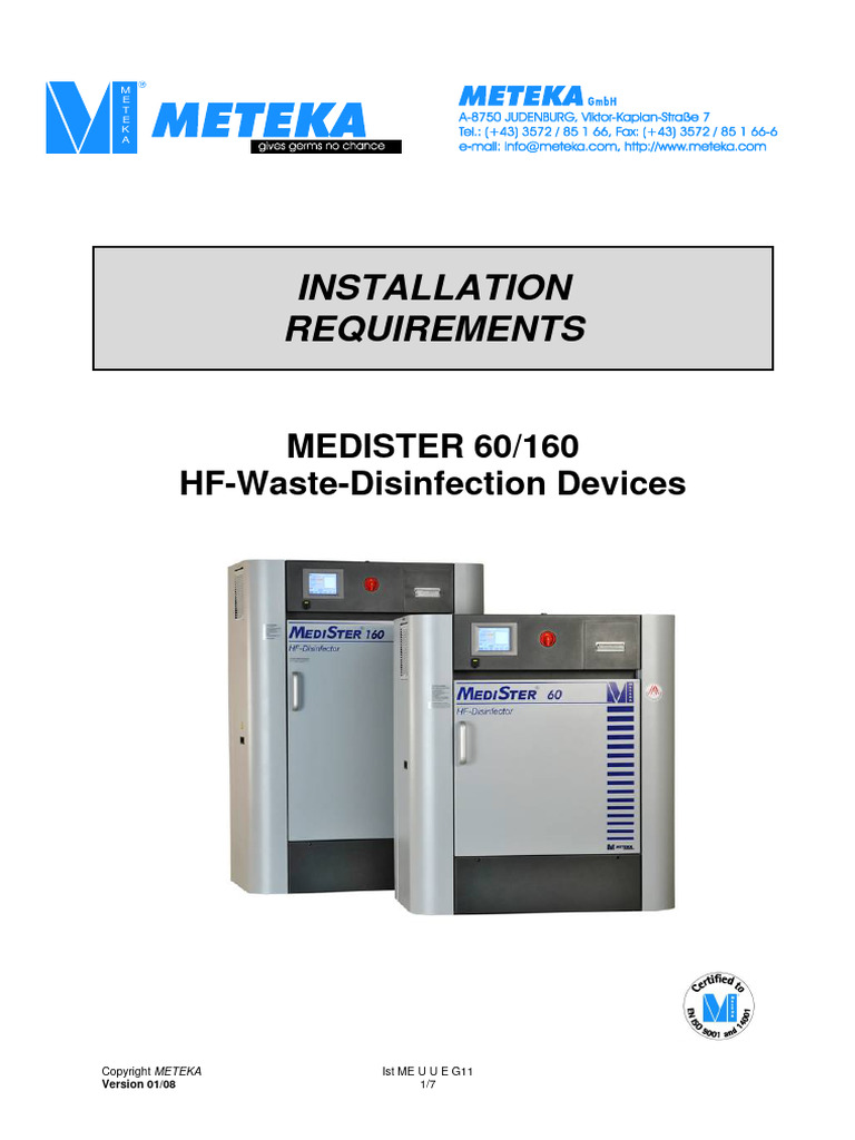 Installation Requirements - M60 - 160 - Ist ME U U E G11 | PDF ...