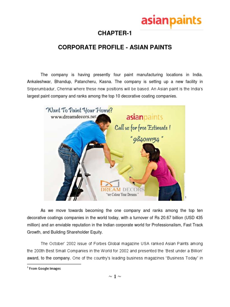Asian Paints Corporate Overview | PDF | Corporate Social Responsibility ...