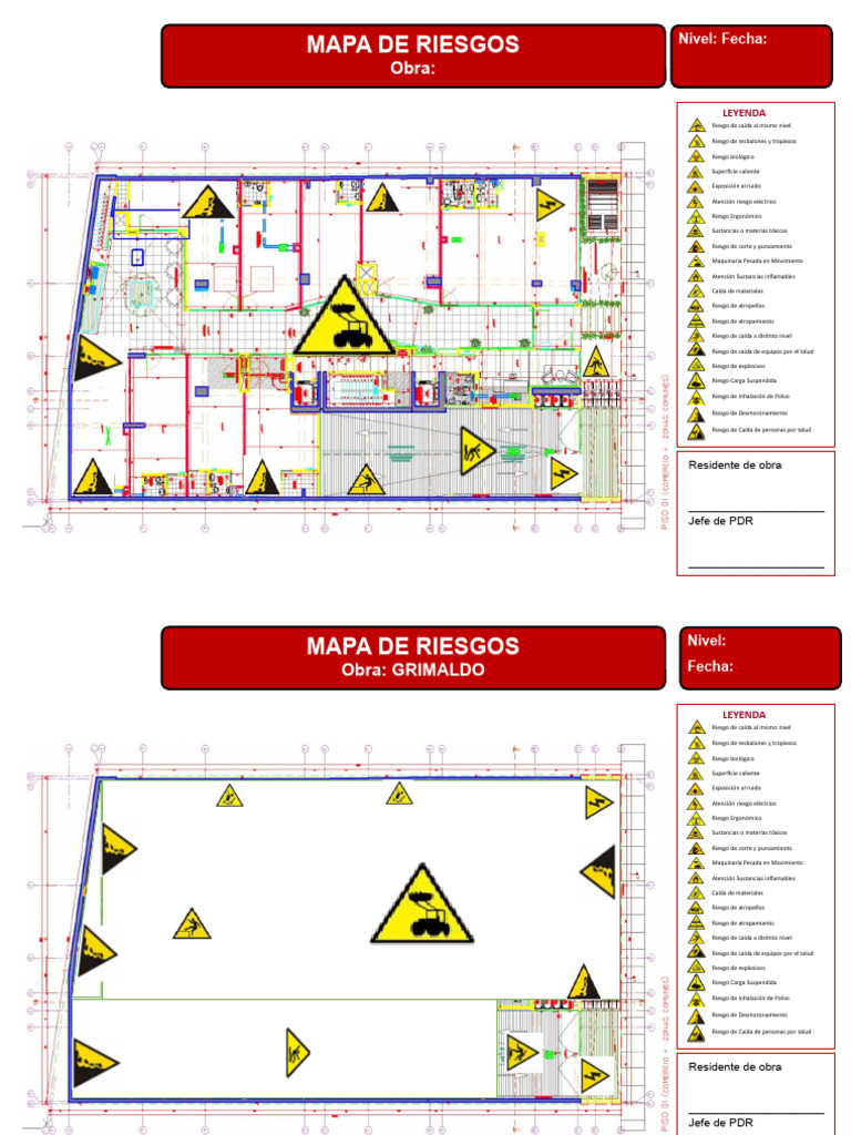 Mapa de Riesgos en Construcción | PDF | Seguridad y salud ocupacional ...