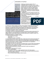 Executive Book Summary The 17 Essential Qualities of A Team Player