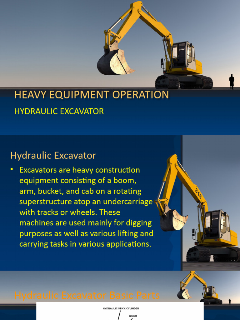 Hydraulic Excavator Operation Guide | PDF | Technology & Engineering