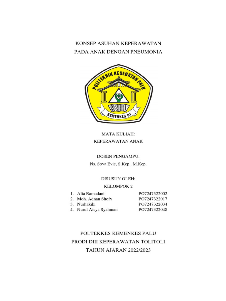 Asuhan Keperawatan Anak Pneumonia | PDF | Kesehatan Holistik | Sains ...