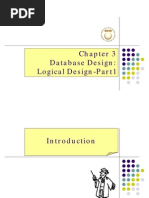 Database Design: Logical Design-Part1