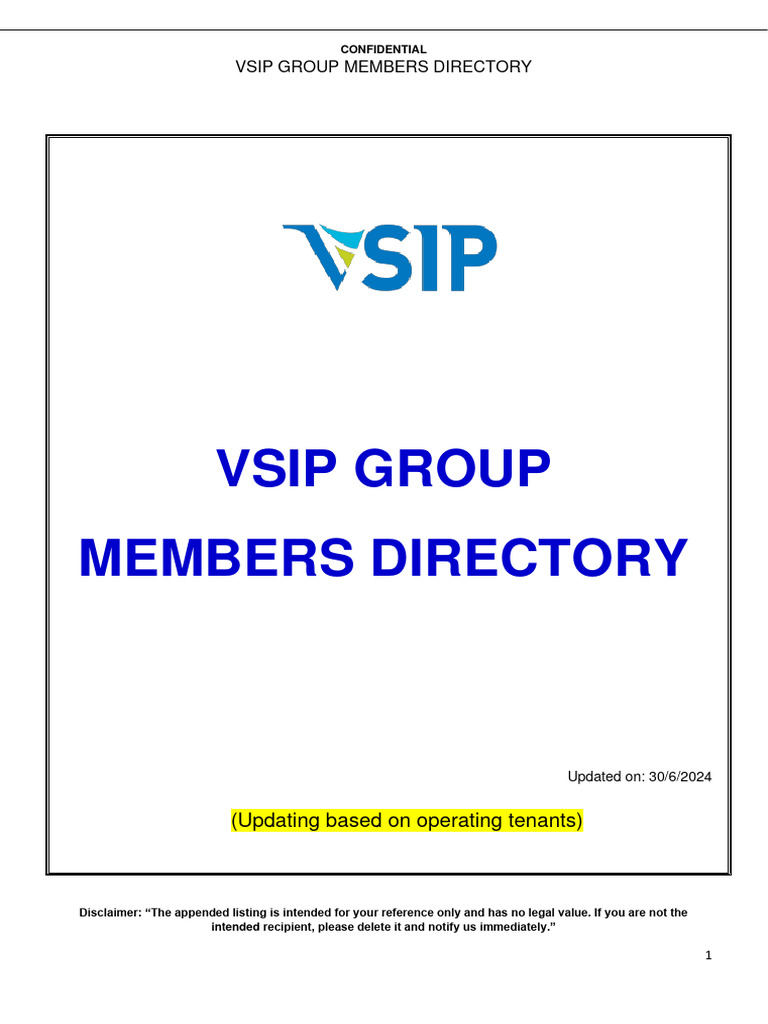 Q2-2024 VSIP Group Members Directory | PDF | Adhesive