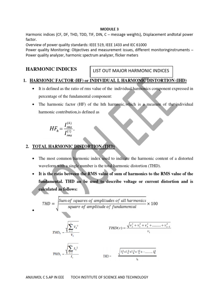 Power Quality Monitoring and Harmonics | PDF | Spectral Density | Low ...