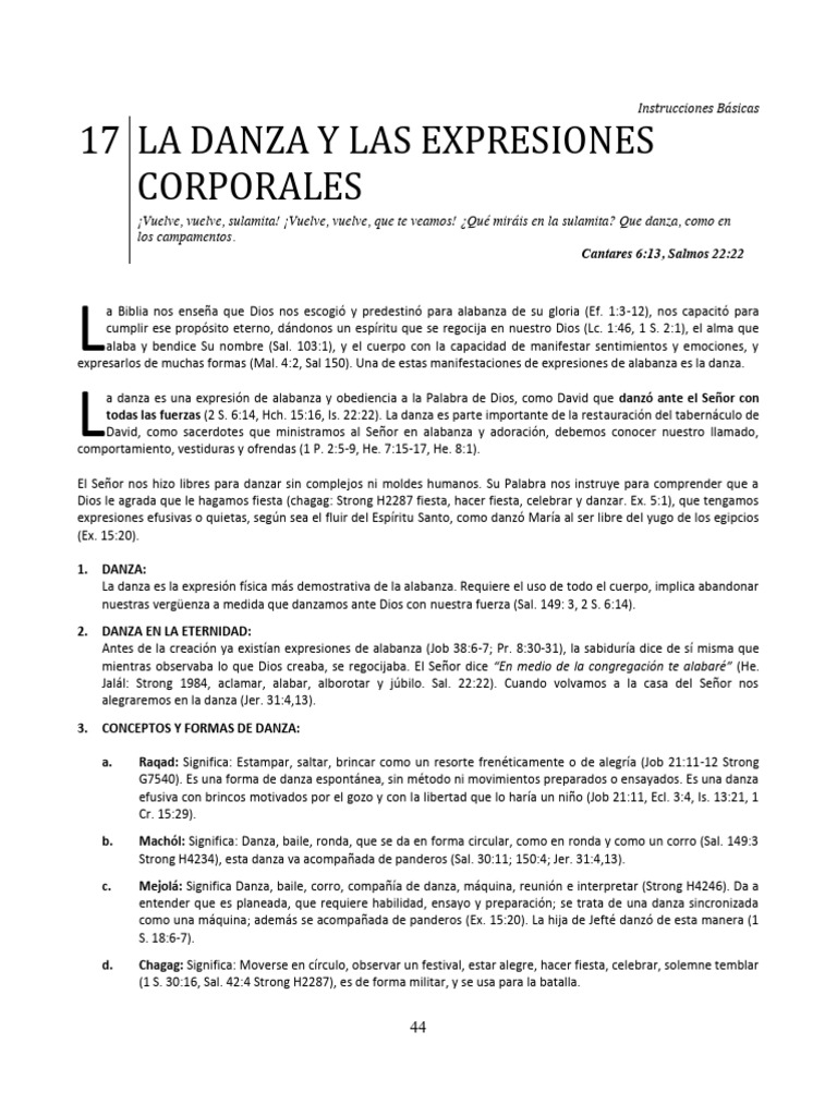 La Danza y Las Expresiones Corporales | PDF | Bailes | Creencia ...