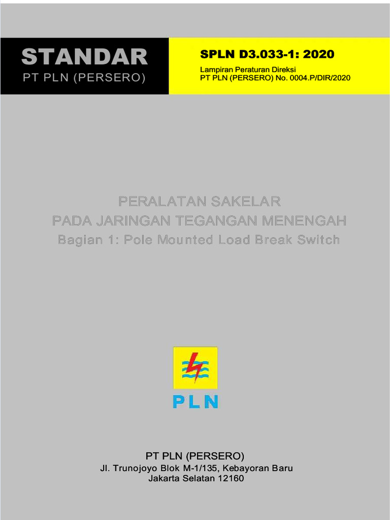 Syarat SPLN Peralatan Sakelar | PDF | Sains & Matematika