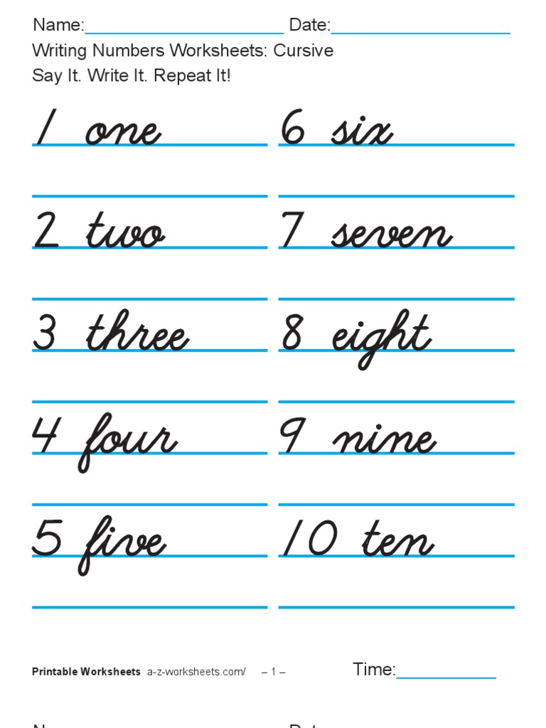 Worksheet How Do You Write In Cursive worksheet how to write in cursive wosenly free writing numbers worksheets cusive 1 100