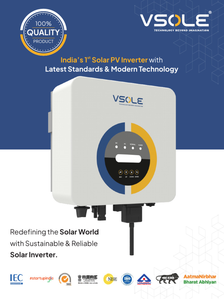 Vsole Solar Inverter Specifications & Pricing | PDF | Power Supply ...