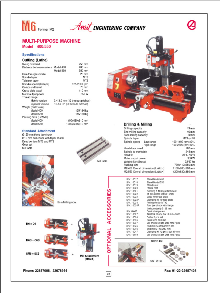 Multi-Purpose Machine Specifications | PDF | Industrial Processes ...