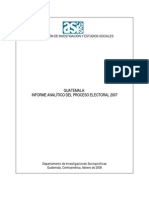 Guatemala Informe Analitico Del Proceso Electoral 2007