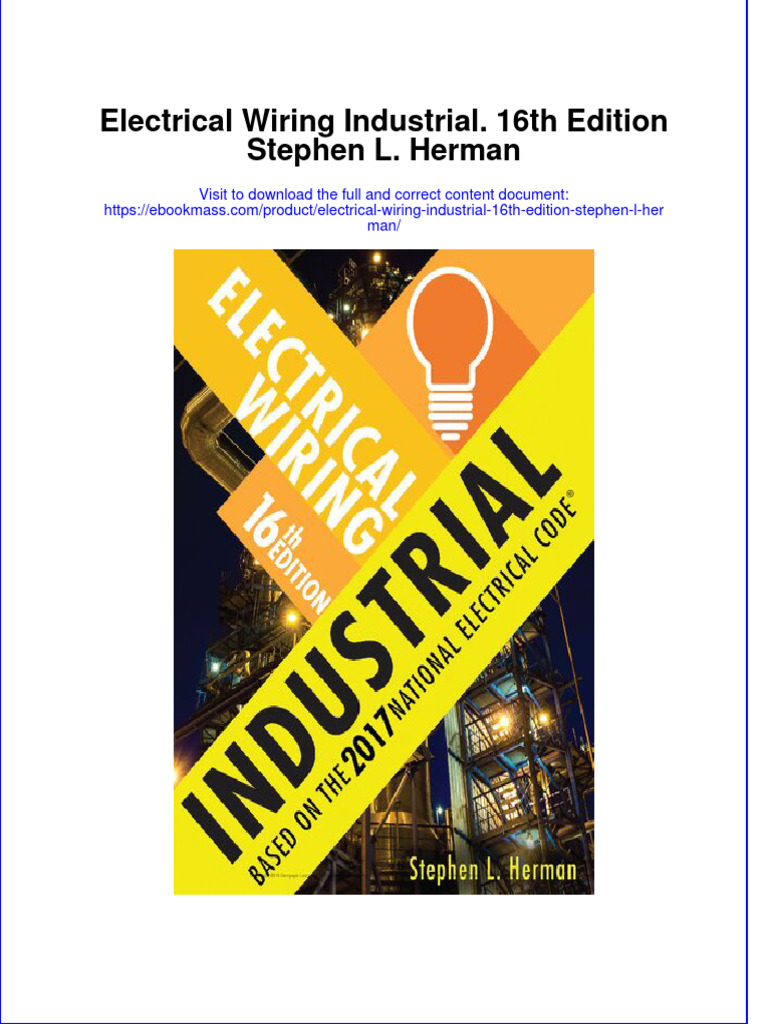Full Download Electrical Wiring Industrial. 16th Edition Stephen L