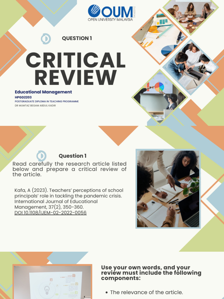 Critical Review: Educational Management | PDF | Methodology | Cognition