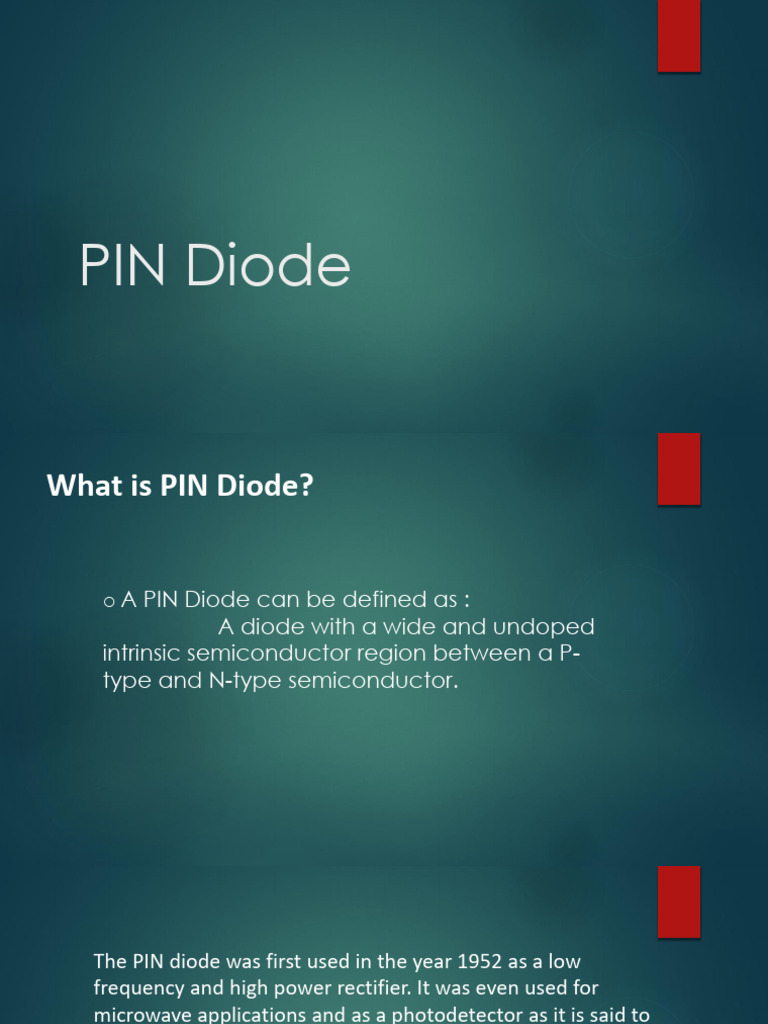 Overview of PIN Diode Characteristics | PDF
