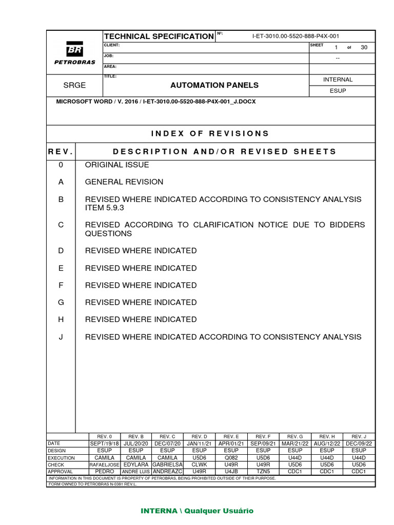 Automation Panels Technical Specification | PDF | Electrical Wiring ...