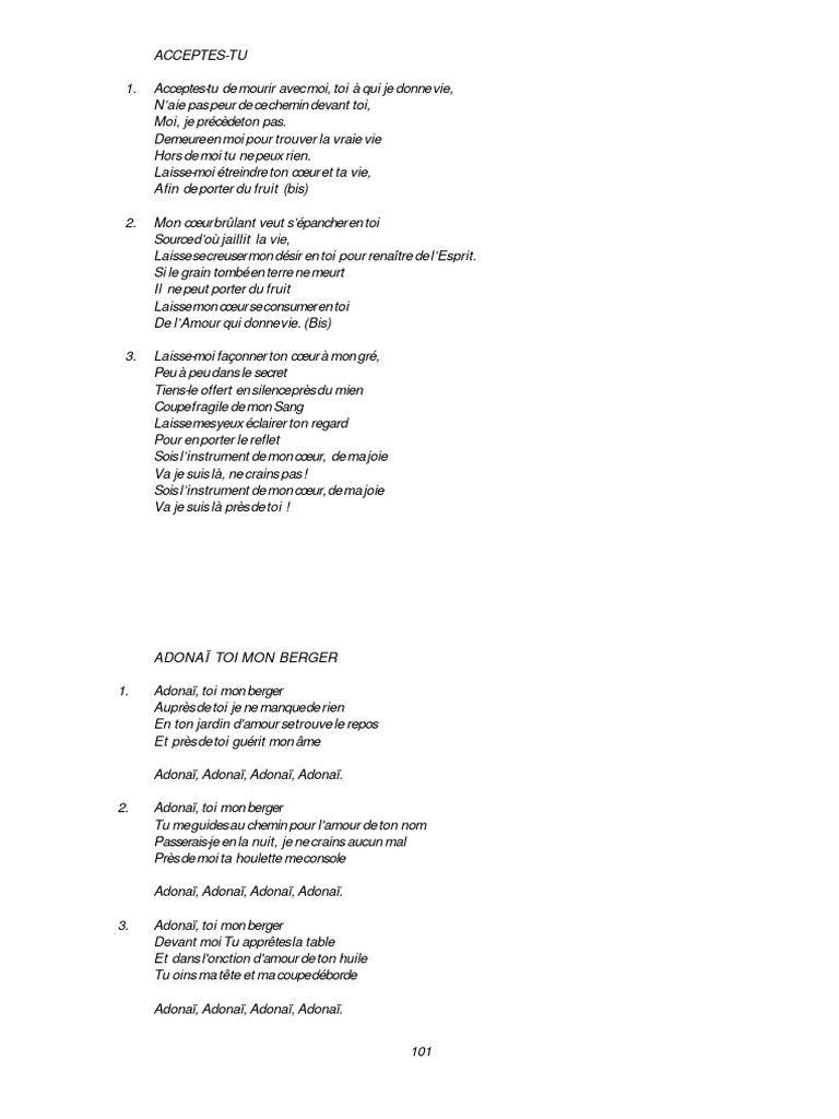 Chants de Louange et de Foi | PDF | Saint-Esprit | Amour