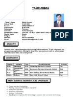 Yasir Abbas CV