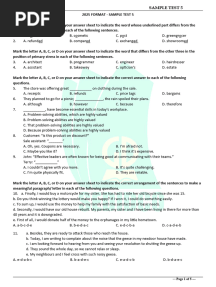 Test 5 - 2025 Format