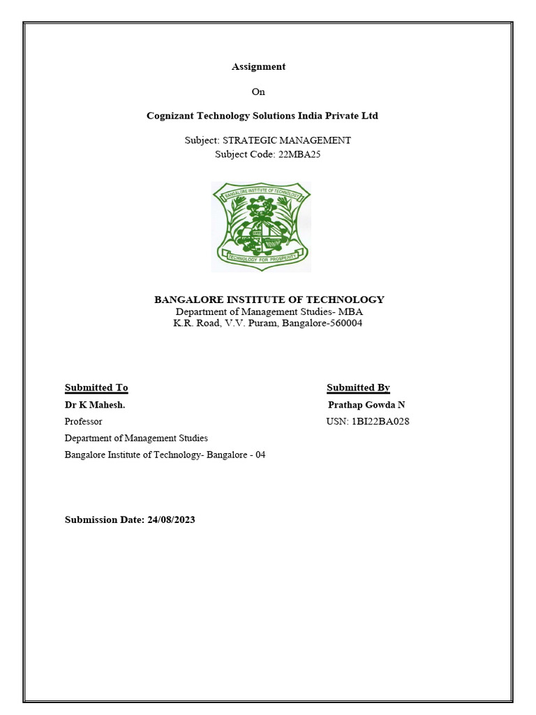 front page assignment | PDF